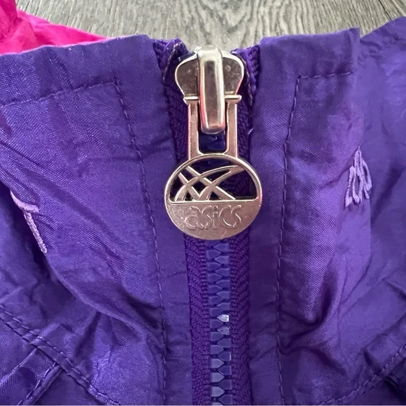 Vintage 80s ASICS MFT Color Block Pullover Windbreaker Track Jacket Size S - Picture 3 of 10